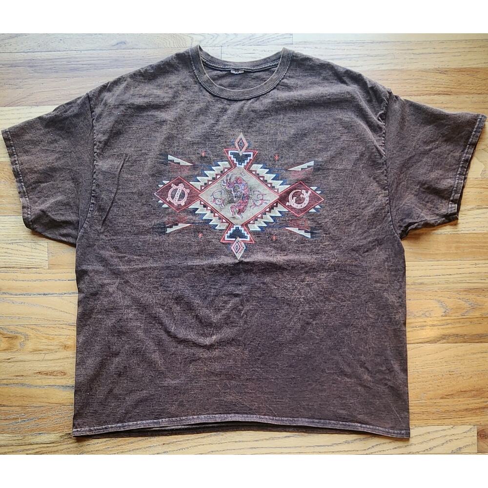 Vintage 90s 00s Y2K Textured Tombstone Arizona T-Shirt Southwest Kokopelli XXL
